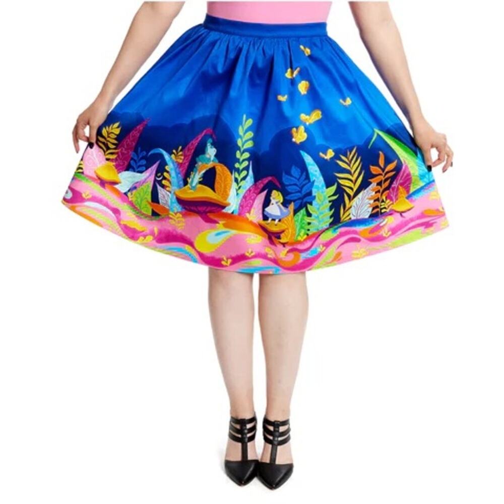 NWOT Disney Alice in Wonderland Stitch Shoppe by Loungefly X skirt 2x
